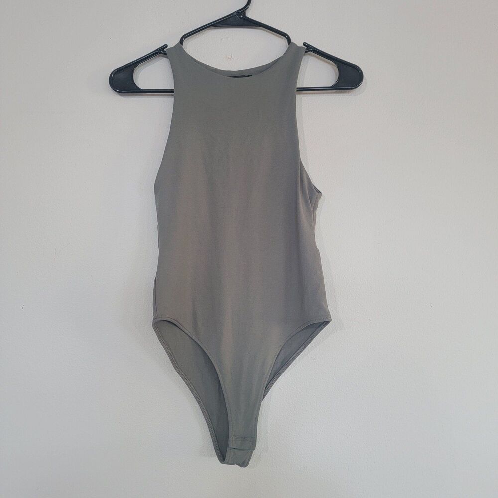 Zara Olive Green Halterneck Bodysuit Size Small